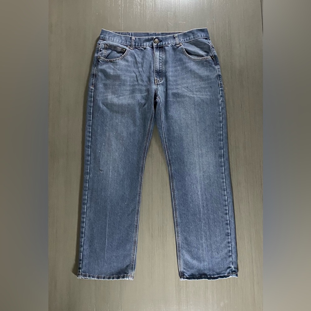 Beverly Hills Polo Club Jeans Mens 36 Blue Denim Straight Leg Outdoors 36x30